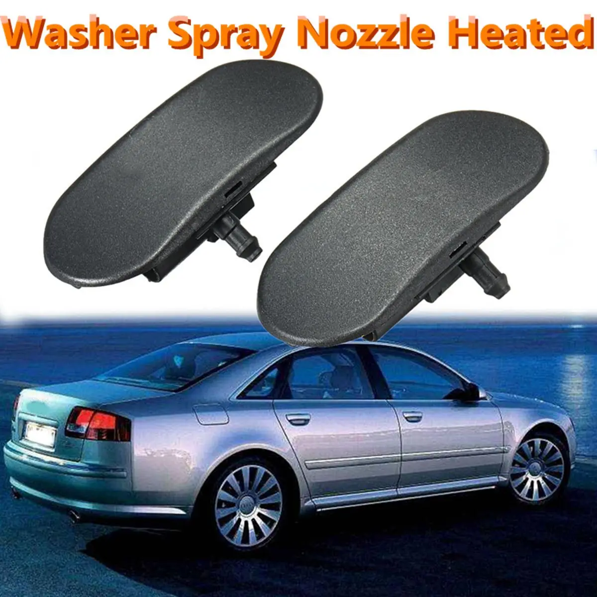 2Pcs Car Front Windshield Washer Spray Nozzle Heated For Audi A6 S6 Quattro A4 A3 A8 4F0955987A 4F0955988A-in Windscreen Wipers from Automobiles ...