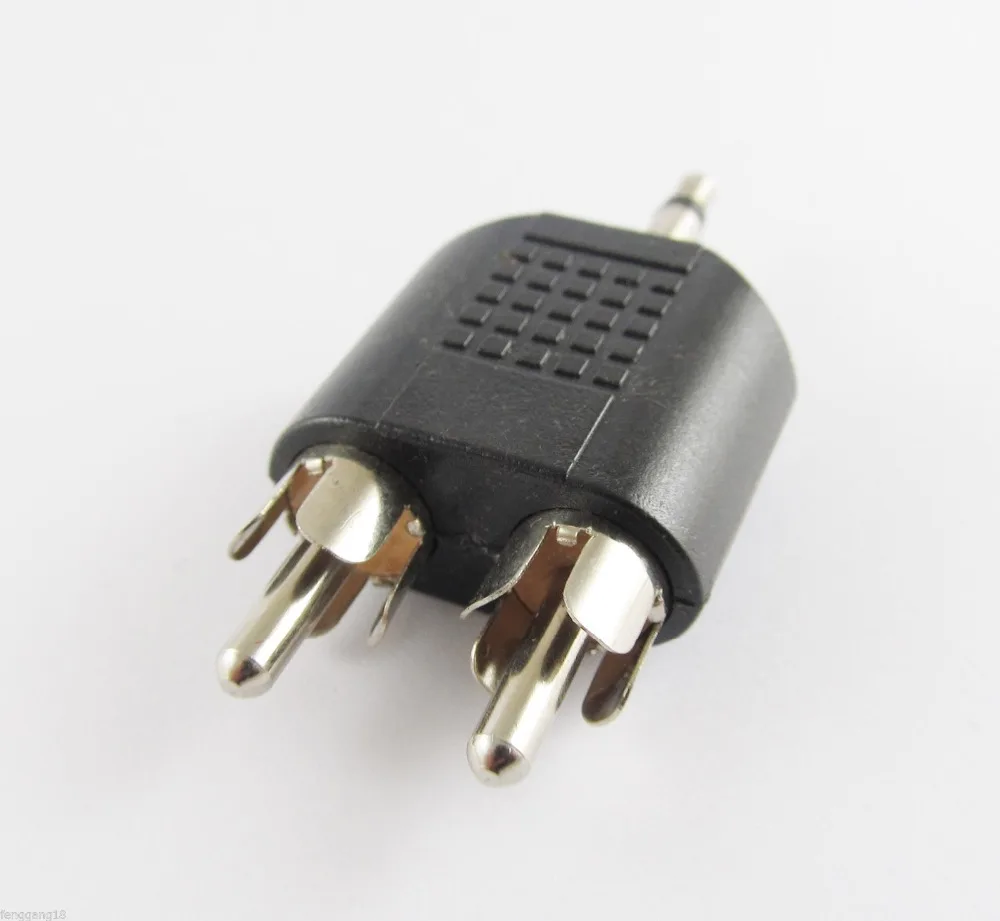 3 шт. 5 мм 1/8 &quotмоно штекер на 2 двойных RCA Phono Y сплиттер аудио адаптер