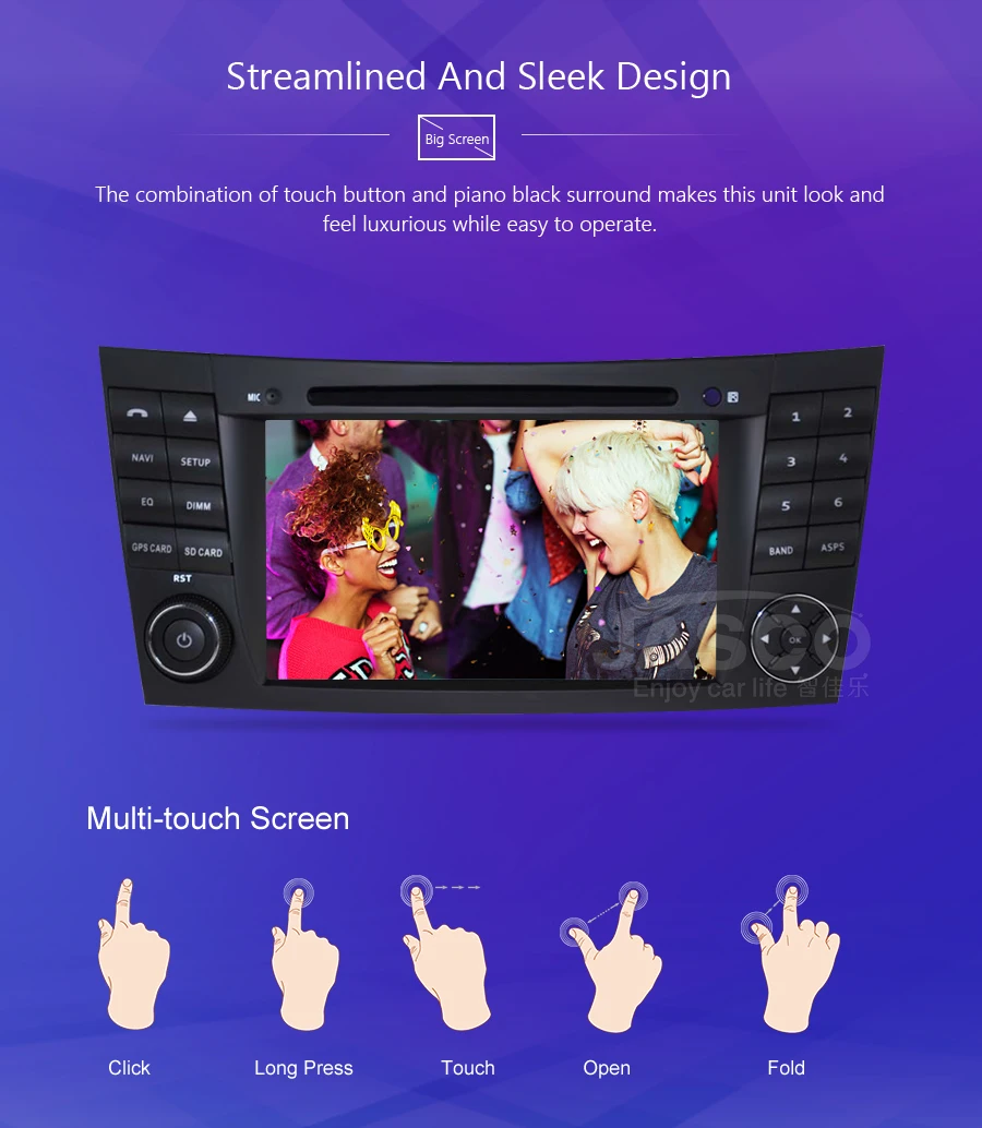 Cheap 4G RAM Android 9.0 Car DVD Stereo Multimedia Headunit For Mercedes Benz/w211/e200/e300/e3 Auto Radio GPS Navigation Video Audio 3