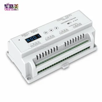 

DC5V-36V input 12 Channels 12CH CV DMX512 Decoder;5A*12CH output with display for setting DMX address For led rgb led strip