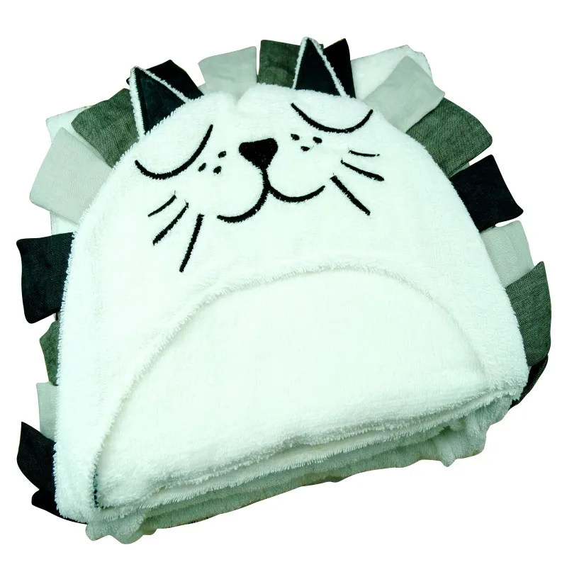 Детский халат с капюшоном и рисунком кота; детское спа-полотенце с героями мультфильмов; детский банный халат; детское пляжное полотенце; Новинка - Цвет: B