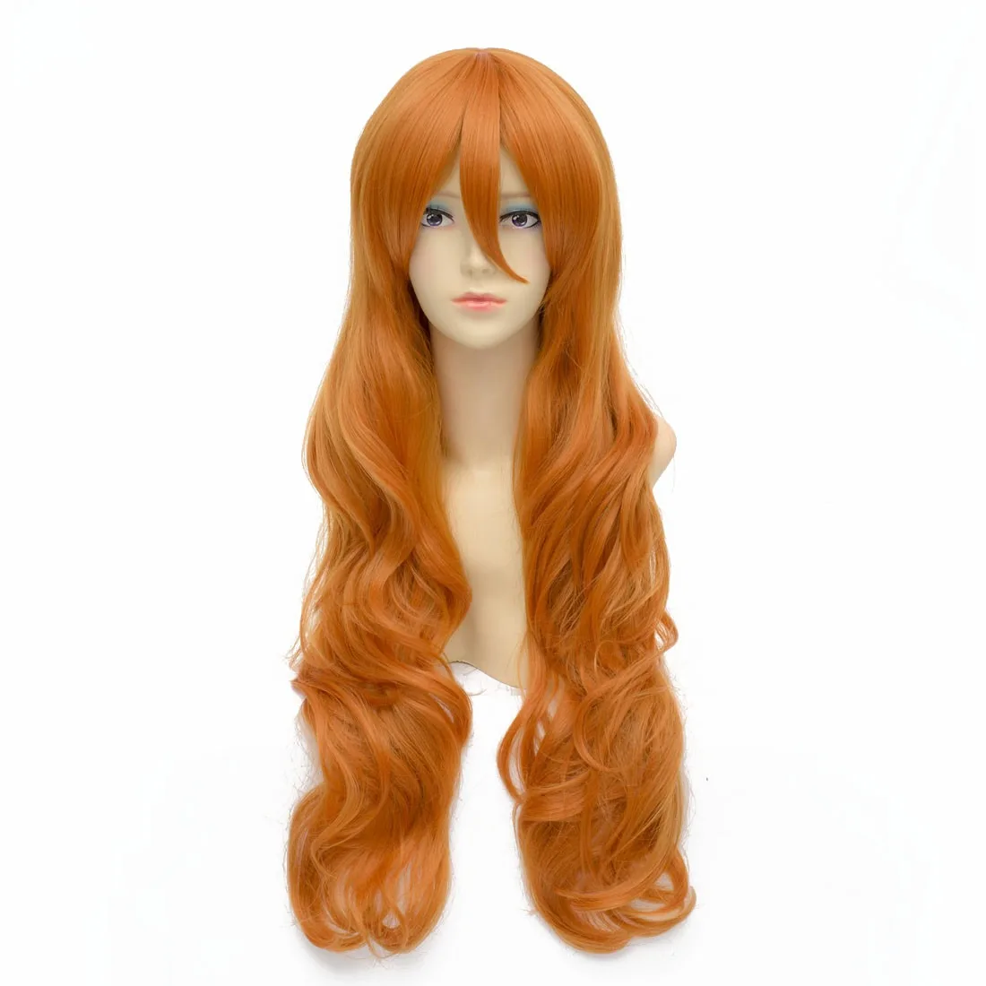 

Long Wavy Curly Orange Cosplay Costume Anime Halloween Party Fancy-Dress Wig