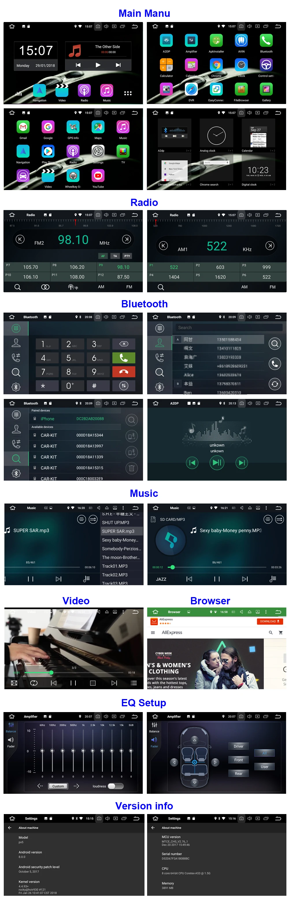 Excellent 64GB ROM Android 9 Car DVD Player GPS for Audi A3 2003 - 2011 with Radio RDS WiFi BT 14