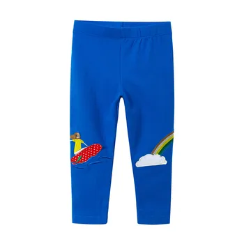 

Jumping meters New arrival leggings pants baby girls clothing autumn spring fashion with applique rainbow kids pants trousers