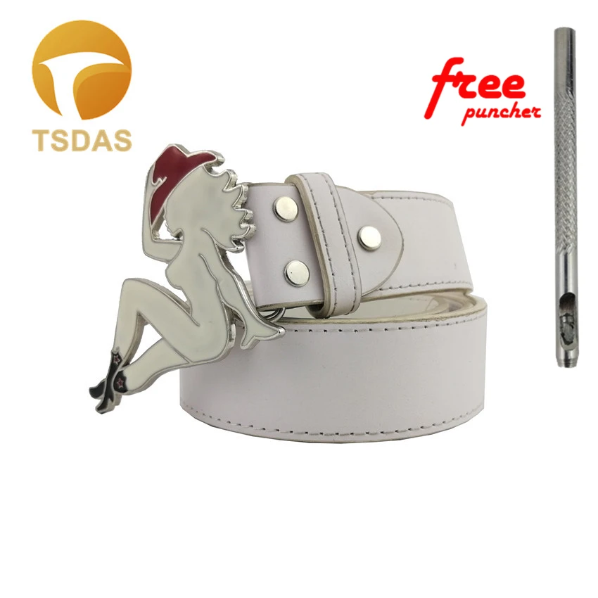 Casual Accessories Sexy Girl Belt Buckles With White Color Cowgirl