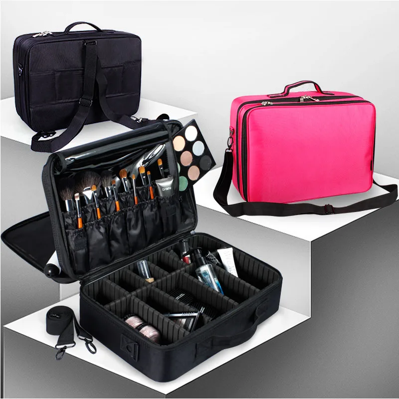 YFGXBHMX Makeup Artist Accessori Da Viaggio Professionale di Bellezza Caso Cosmetico & Sacchetto Cosmetico Semi-permanente Del Tatuaggio Unghie Multi-Lay