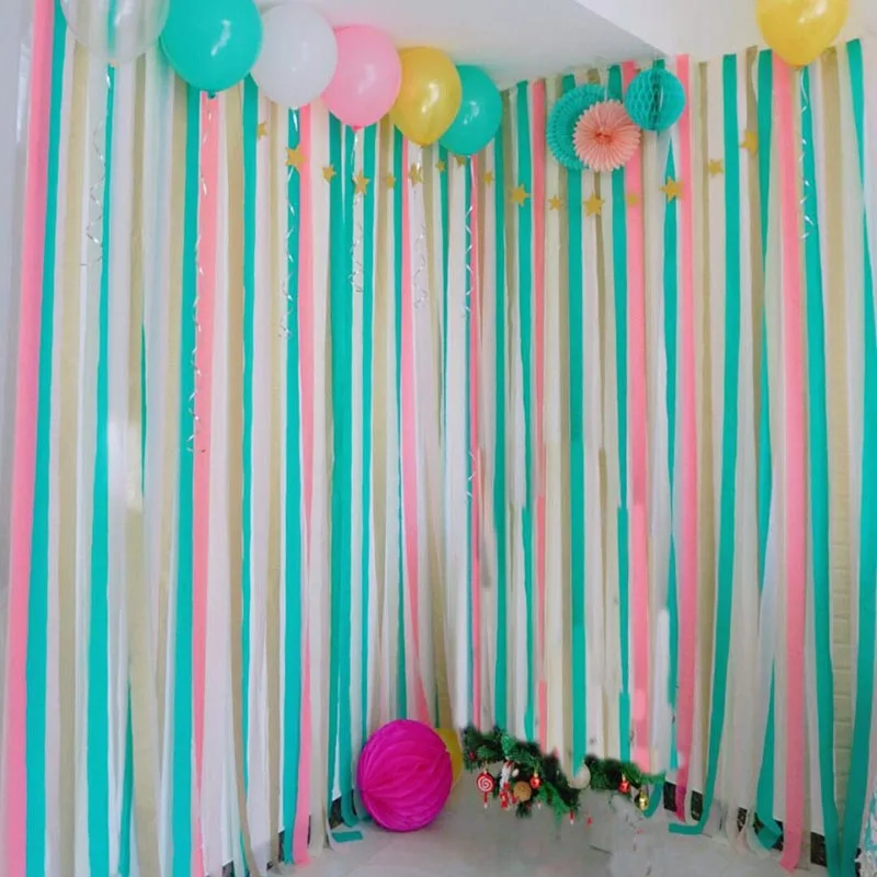 wendunide home decor Rainbow Crepe Paper Streamers Color Birthday Party  Decoration Paper Roll For Wedding Festival Ornament Supplies B - Walmart.com
