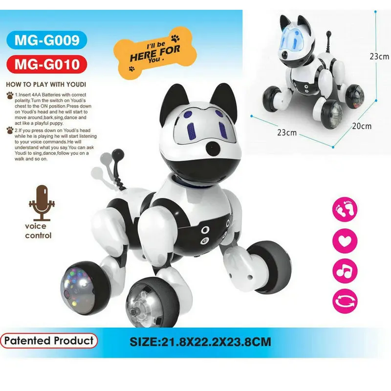 

Fun Children's education, electric robotic dogs, sound control, cute electronic pets, toys, children, favorite holiday gifts