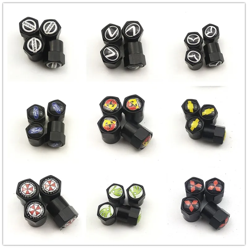 

4pcs/set High Quality New Theftproof metal Car Wheel Tires Valves Tyre Stem Air Caps Airtight Cover hot selling car accessories