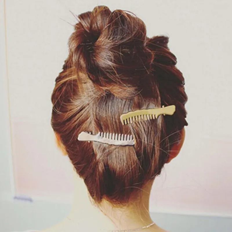 

T4 2016 New Fashion Hair Jewelry Silver Coated Hair Comb Hair Clips For Women Jewellry Accessories Cute Gift