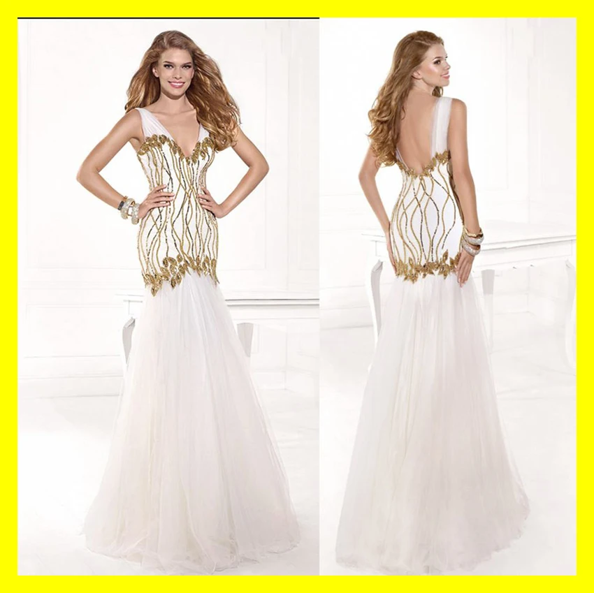 Cocktail Evening Dress Trumpet /Mermaid Floor-Length Built-In Bra Crystal None V-Neck Tank Sleeveless Natural Tulle Polyester Cu | Свадьбы и