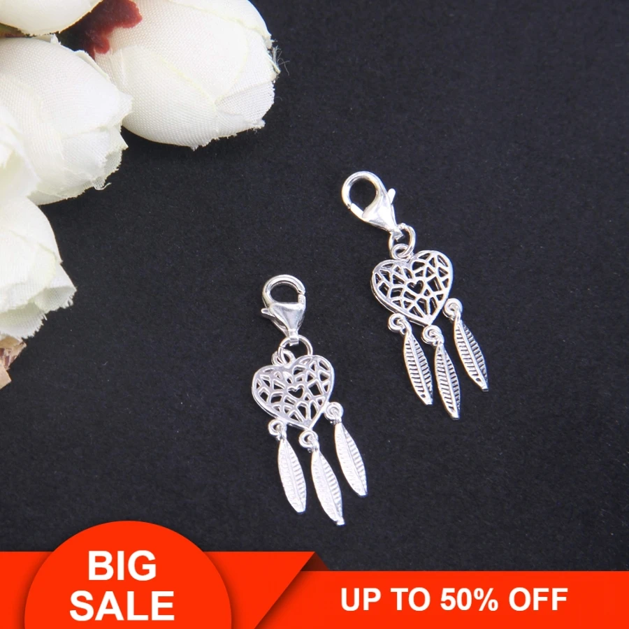 

Hemiston 925 Sterling Silver Heart Dream Catcher Charm for Bracelet Thomas Style Jewelry for Men and Women Party Gift TS-602