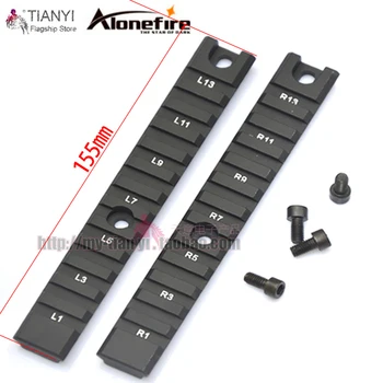

2pcs G36-2 Dovetail Weaver Picatinny Rail Mount with 20mm Mount 125mm Length and 13 Slots Dovetail