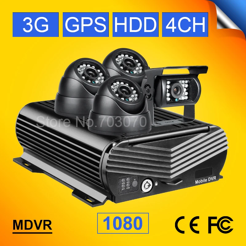 Охранное наблюдение в реальном времени HDD Авто автобус 3g AHD мобильный цифровой