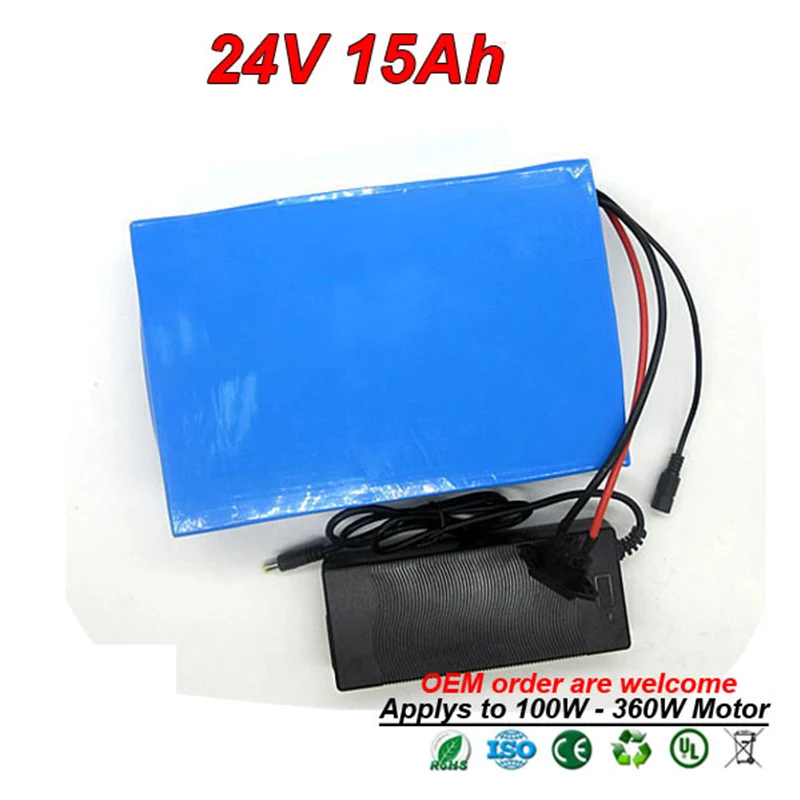 24V 15Ah 350W комплект литий ионных батарей для электровелосипеда Bafang 8Fun Motor No