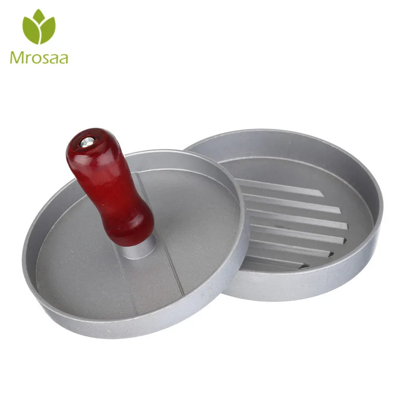 buy Mrosaa New Meat Mold Tools Round Shape Hamburger Press Food Grade Aluminium Hamburger Meat Beef Grill Burger Press Poultry Tools