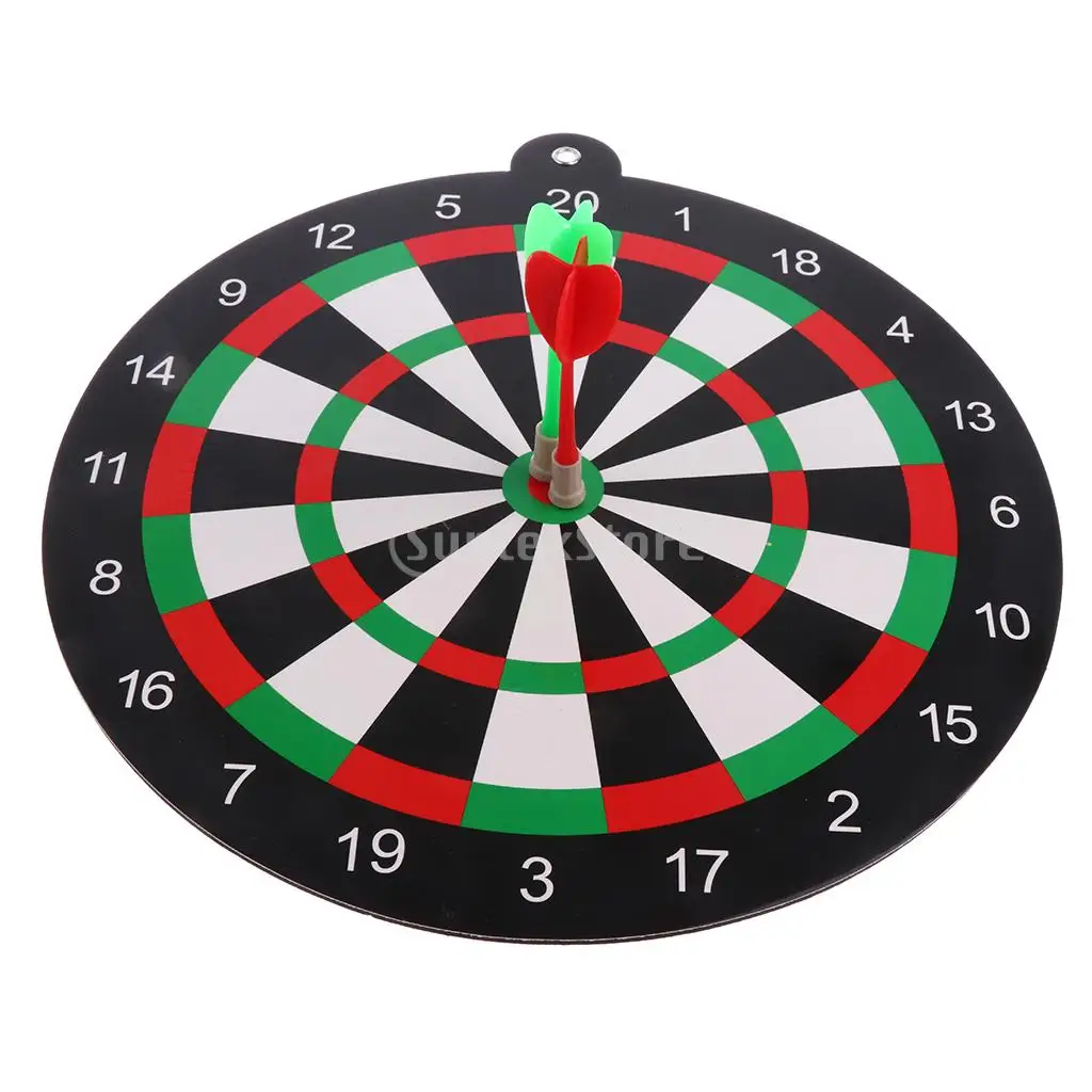 Safety Dart Board Set for Kids Adults - 9.45 inch Dartboard & 2 Magnet Darts