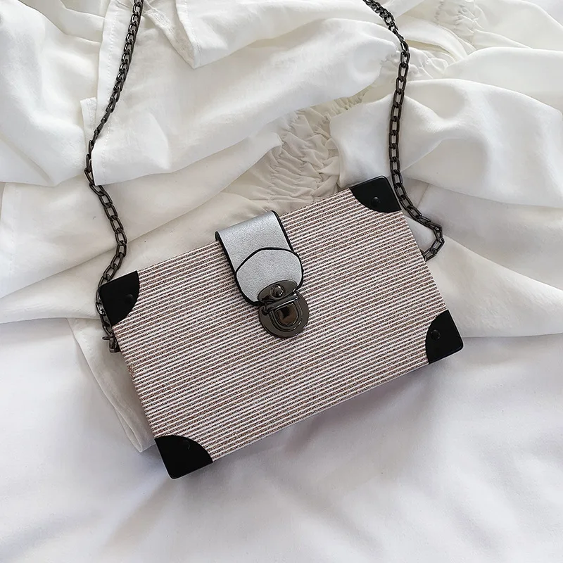 

Female Box Crossbody Bags For Women 2019 High Quality PU Leather Luxury Handbag Designer Sac Ladies Chain Shoulder Messenger Bag