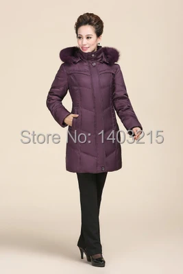

women 90% white duck real down long add thick morther fur collar plus size L XL 2XL 3XL 4XL  jacket down coat parkas