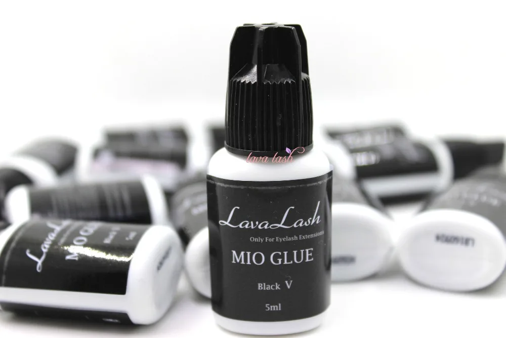

Free shipping eyelash extensions glue fast drying strongest glue lava lash mio glue black V 1-2s fast dry 5ml black glu