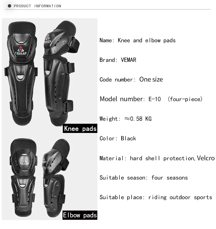Vemar защитные наколенники для езды на мотоцикле, мотокросса, наколенники для гонок, езды на горном велосипеде, спортивные наколенники для мотоцикла Pernera Moto