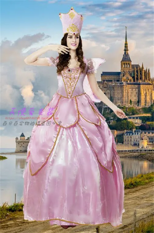 

Halloween Disney sleeping curse evening dress bitter fleabane skirt white snow princess dress COSPLAY female costume