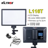Viltrox L116T Камера светодио дный видео ЖК-дисплей Дисплей Би-Цвет и затемнения тонкий DSLR + AC адаптер питания для Canon Nikon видеокамера
