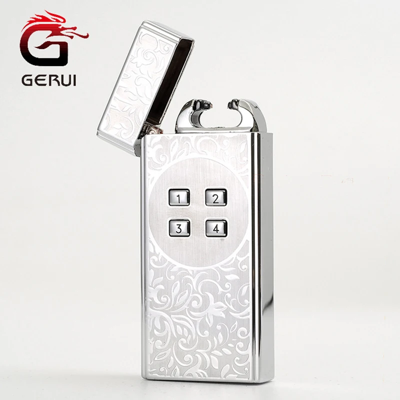 Gerui JL-318V высокое Класс пароль Управление Зажигалка USB импульсного Творческий