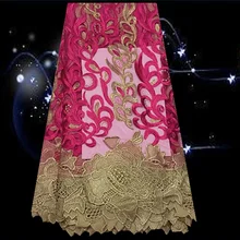 (5yards/lot) SDPN51,beautiful African french lace fabric ON SALE,2016 new design tulle lace cloth for dress