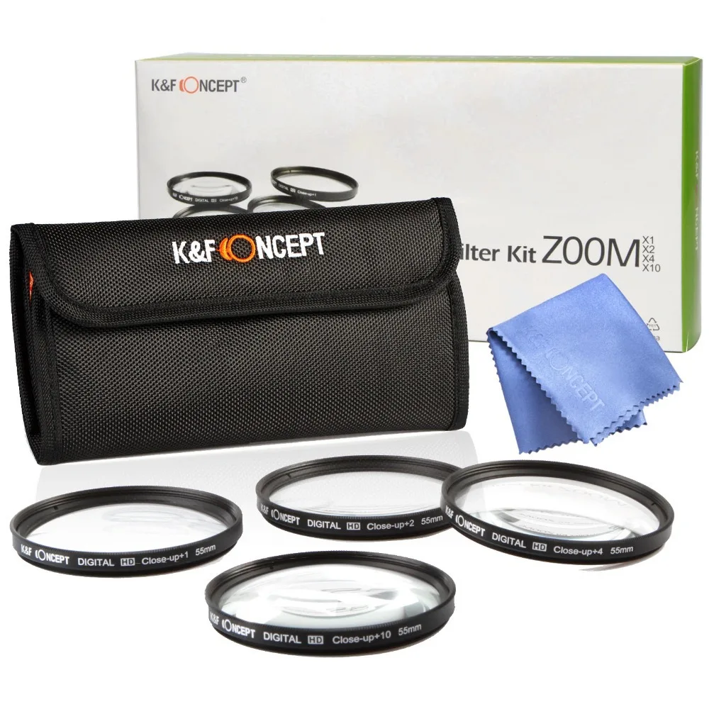 58mm Macro Close Up Lens Filter Kit +1 +2 +4 +10 for 58mm Canon EOS