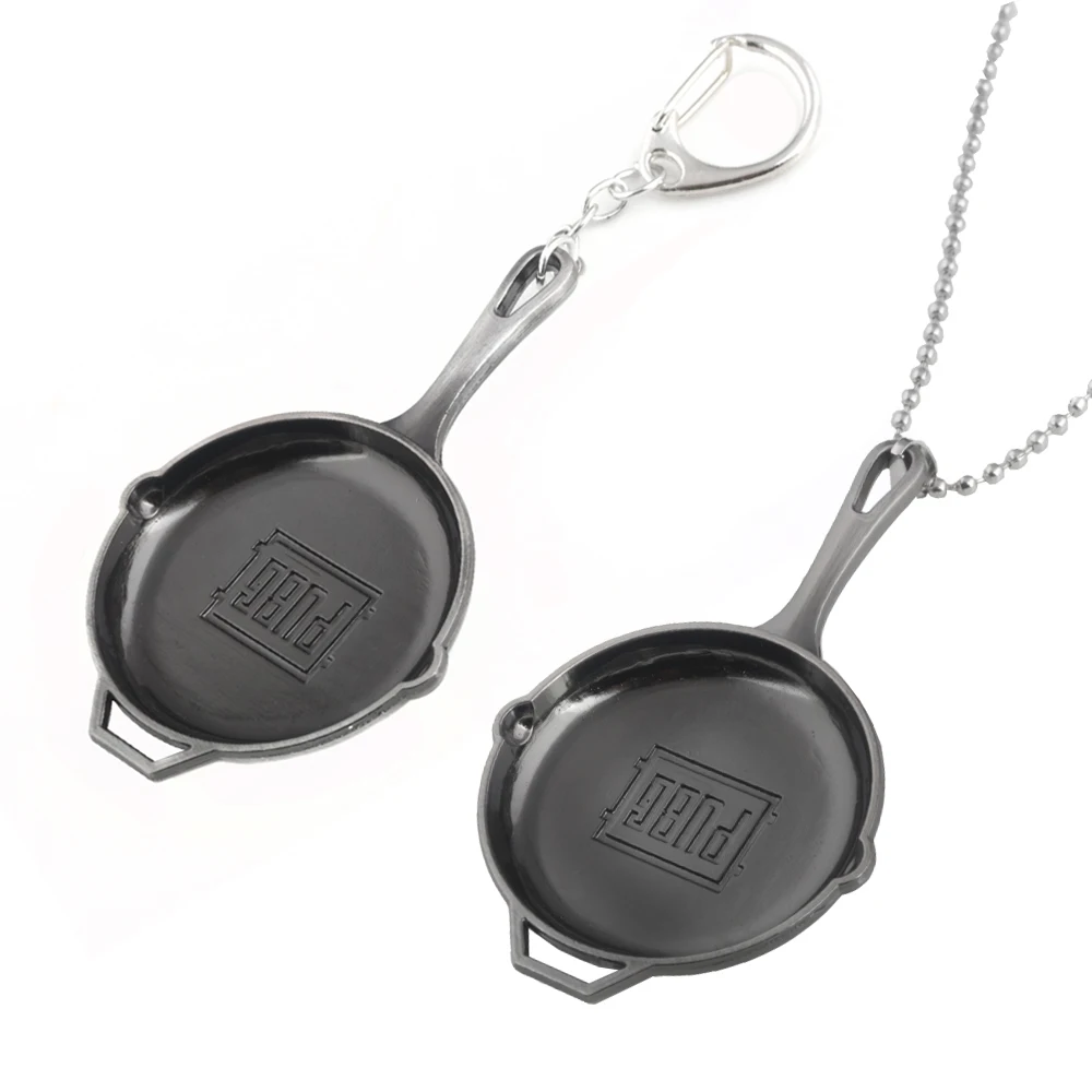 

2018 new hot Steam game PUBG invitational Desperate to survive seires accessories black pan necklace pendant Keyring Accessories