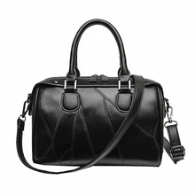 

Womens Sheepskin Stitching Purses and Handbags Ladies Designer Black Leather Shoulder Bags