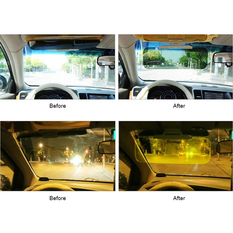 Автомобильный солнцезащитный козырек, солнцезащитный козырек, анти-ослепляющее зеркало с зажимом для вождения автомобиля