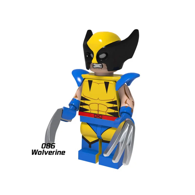 

Single Sale Super Heroes Star Wars 086 Wolverine Model Mini Building Blocks Figure Brick Toy kids gift Compatible Legoed Ninjaed