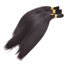 Wholesale 100% Raw Virgin Remy Human Hair Natural Color 12 To 30 Inches Human Braiding Hair Bulk Can Be Dyeing Into Color 613