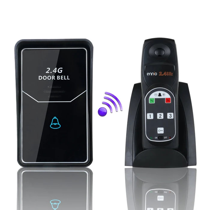 

Free Shipping! 2.4G Digital Wireless audio Intercom System Door Bell wireless remote unlock