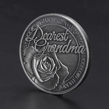 

Commemorative Coin Lucky Words Happiness Flower Collection Arts Gifts Souvenir