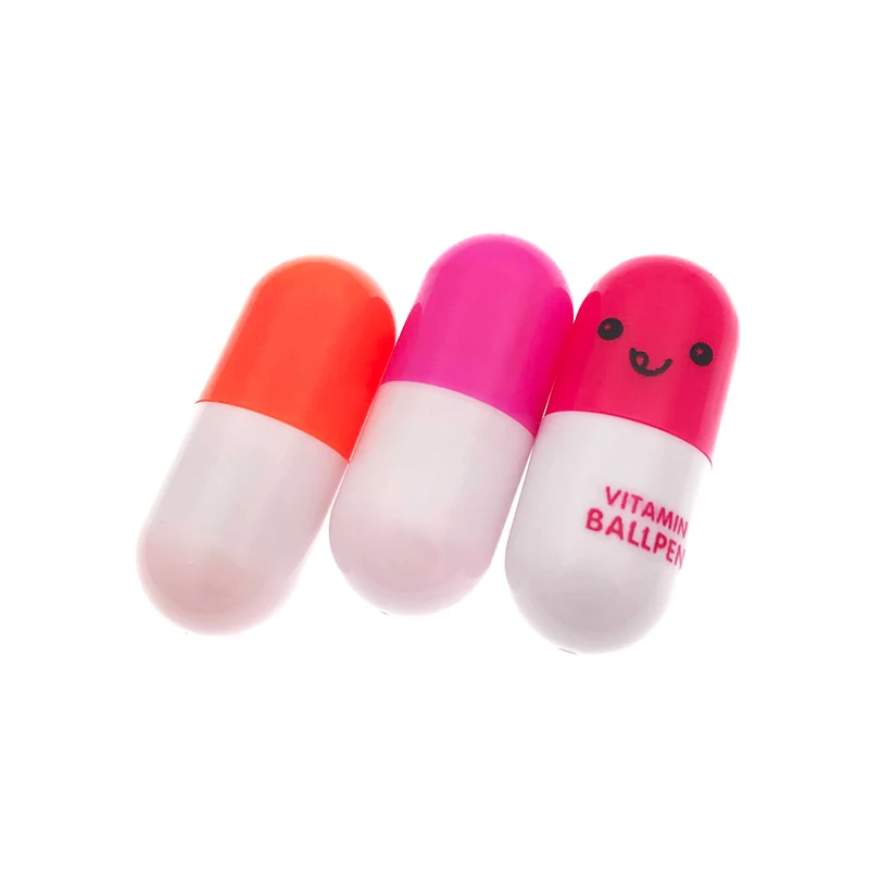 

Creative Pills Ball Ballpoint Pens Cute Kawaii Capsule Ballpen For School Writing Supplies Stationery