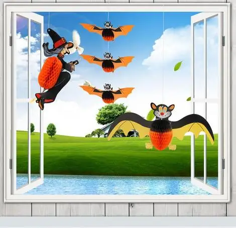 Hot Style 3 Patterns Bar Prank Trick Prop Bat Witch Spider Hanging