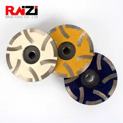 Raizi 4 дюймов 100 мм best 6 Seg смолы заполнены Алмазный шлифовальные чашки колесо для гранит, мрамор, инженерный камень
