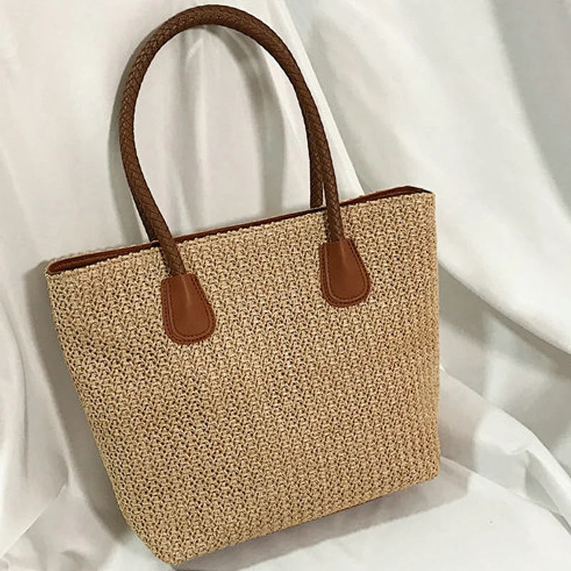 

High quality Straw Bags Women Crossbody tote Bag Ladies Purses Female Travel Messenge bags Beach holiday Phone Purse bags B42-21