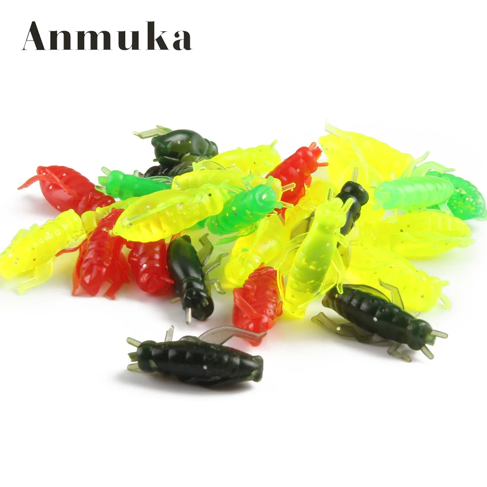 Buy Anmuka 20Pcs/lot 0.6g 2cm Artificial Soft Fishing