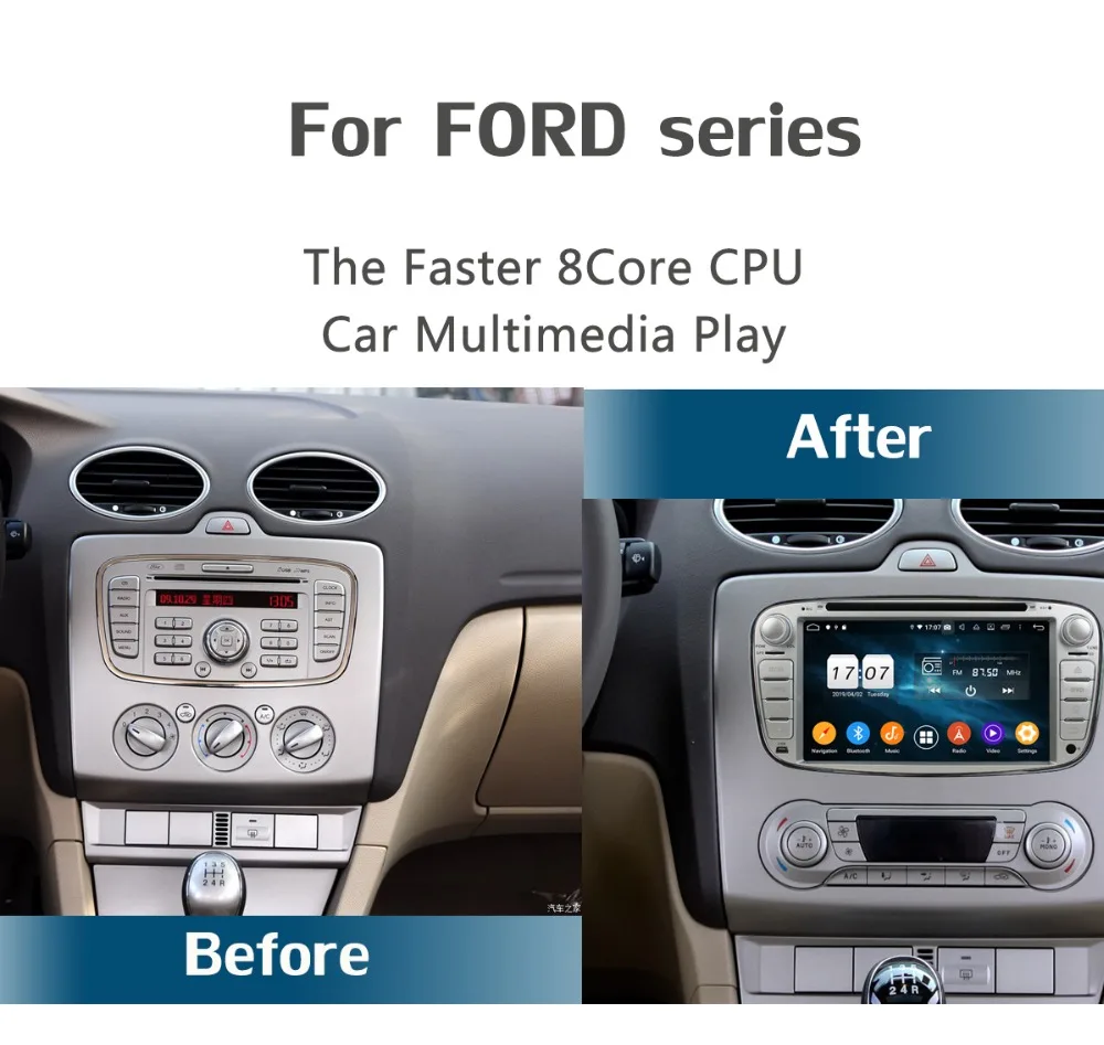 Clearance IPS 8Core 4G+64G Android 9.0 Car DVD Radio GPS For Ford Kuga Focus S-Max C-Max Mondeo Galaxy Tourneo Transit Connect DSP Player 2