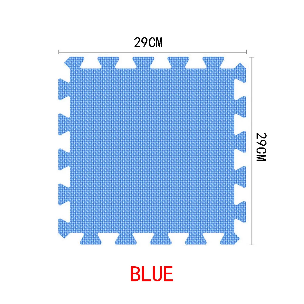 Детский коврик-пазл из пенополистирола EVA 18, 24or36/Лот, блокирующая плитка для упражнений, напольный ковер для детей, 29x29 см, толщина каждого спортивного зала 8 см - Цвет: blue