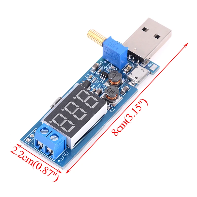 Высококачественный понижающий преобразователь с ЖК дисплеем USB 3 5 12 В до 1 2 24