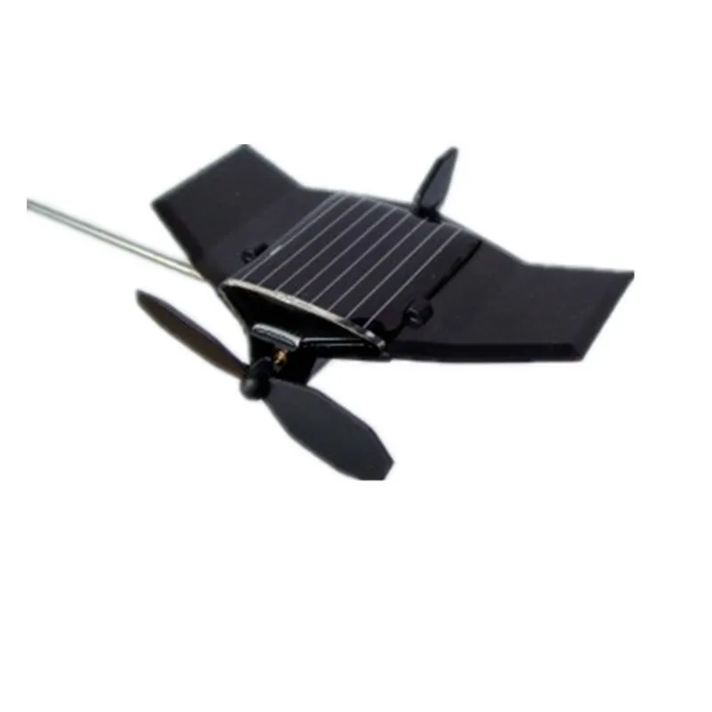 Новая сборка Мини Солнечный самолет черный пластик украшение автомобиля пропеллер круг вращения научно развивающие игрушки подарок
