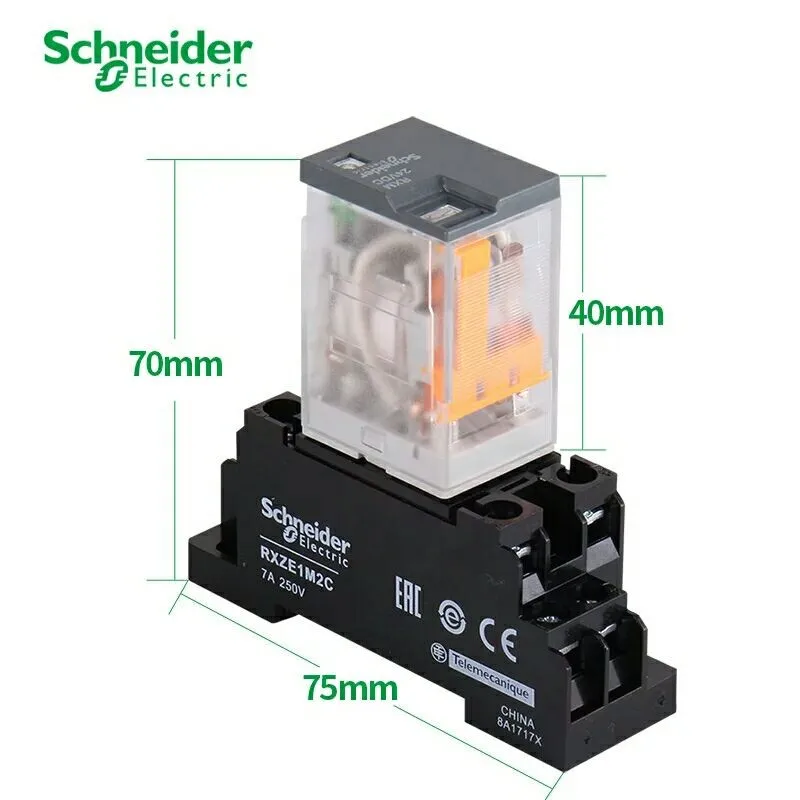 5 шт. реле Schneider RXM2LB2BD RXM2LB2P7 RXM2LB2B7 RXZE1M2C 2CO 5A 24VDC 24VAC 230VAC абсолютно и реле Schneider