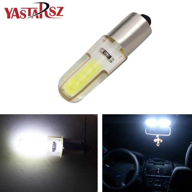 

Car led 1x T11 T4W 363 BA9S COB Led silicone auto Signal lamp Car License Plate Light Turn Signal Bulb Parking Lights Door Lamp