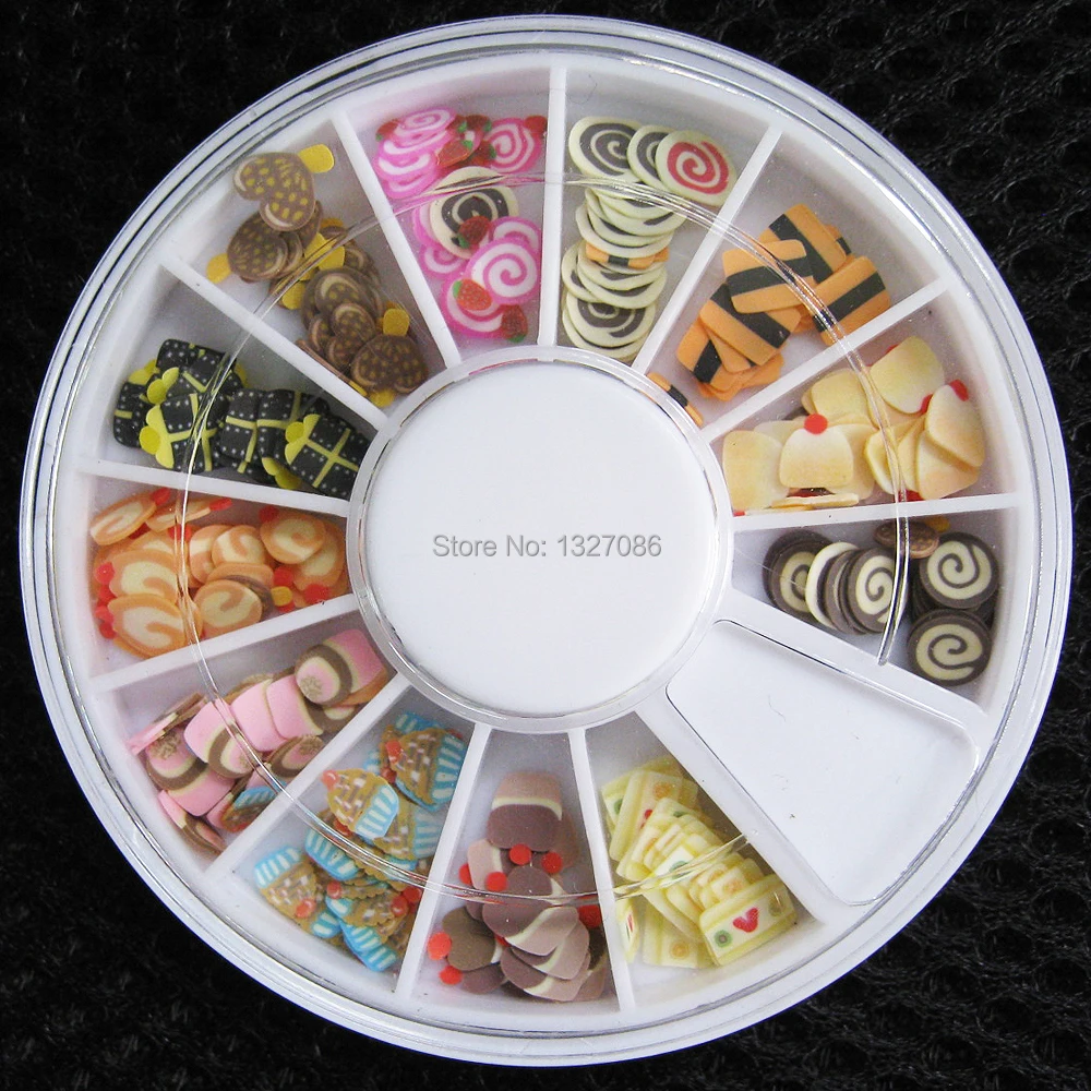 200 pcs 3D Cake / Candy Fimo Nail Art Nail Tips Polymer ...