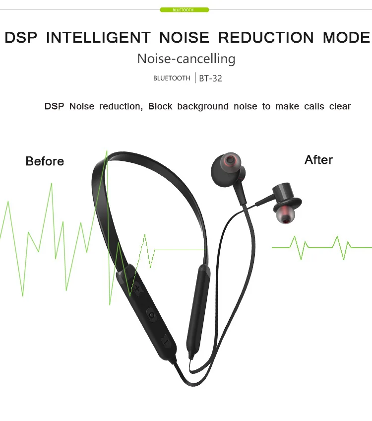 Volemer Bluetooth Earphone Magnetic Wireless Sport Neckband Headphones With Mic  Headset Stereo Earbuds For Moblie Phone Xiaomi (8)